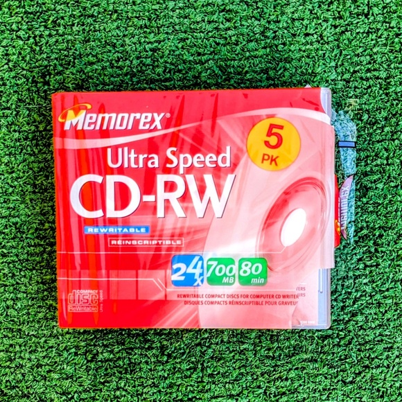 USED Memorex Ultra Speed CD-RW 5 Pack Rewritable 24x 700MB 80min OPENED - Picture 2 of 2
